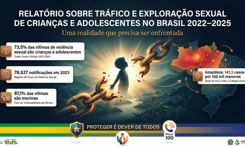 Relatório sobre Tráfico e Exploração Sexual de Crianças e Adolescentes no Brasil (2022–2025)