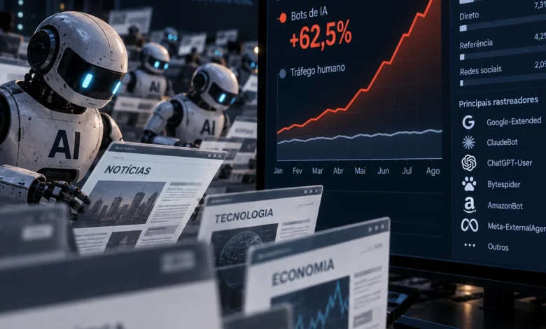 Tráfego de bots de IA cresce 62.5%