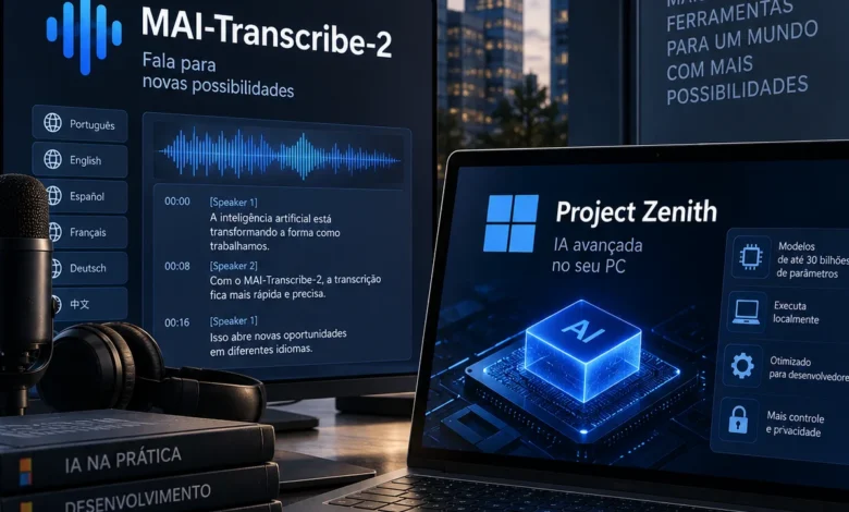 Microsoft lança MAI-Transcribe-2 e Project Zenith